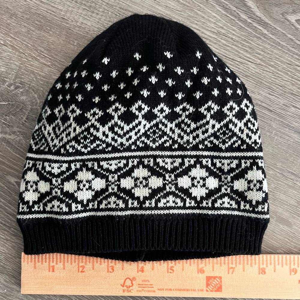 Charlie Paige Black and White Knit Beanie